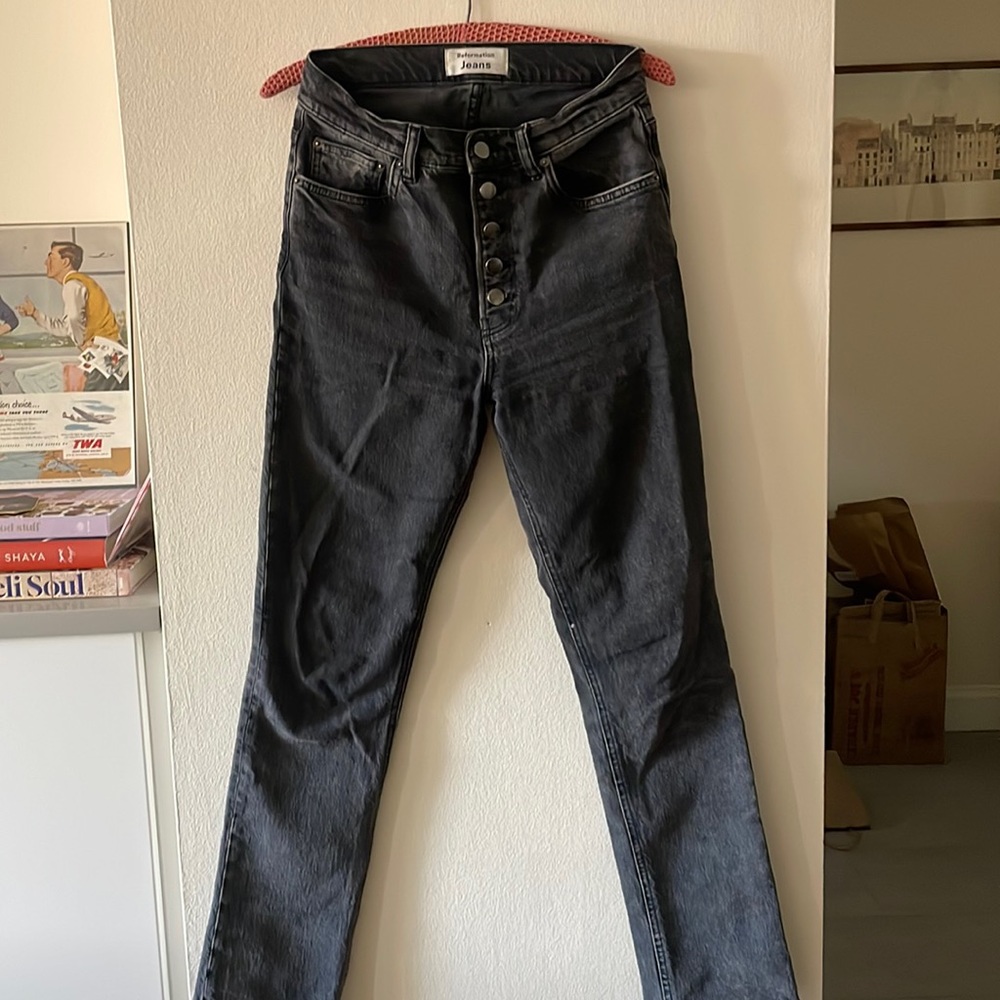 Reformation dark gray skinny Jean size 27. Like new